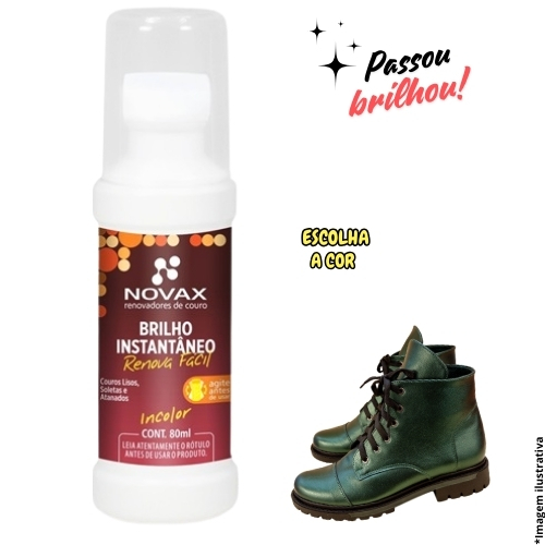 Brilho instantâneo 80ml Novax, graxa liquida, ren