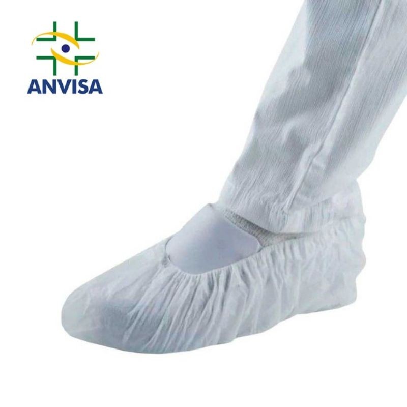 200 Unidades Sapatilha Propé Descartável Anvisa C/ Elástico