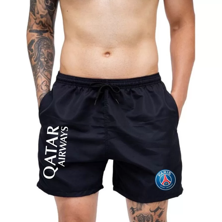 Shorts Bermuda Tactel Masculina Futebol Premium Praia Secagem Rapida Times Europeus Alta Qualidade