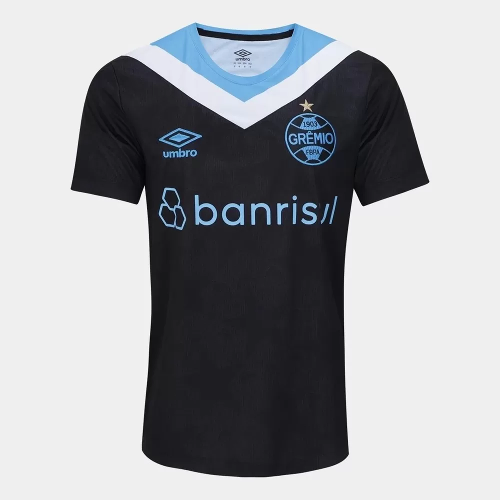 Camisa Grêmio III 24/25 s/n° Torcedor Umbro Masculina – Preto e Branco