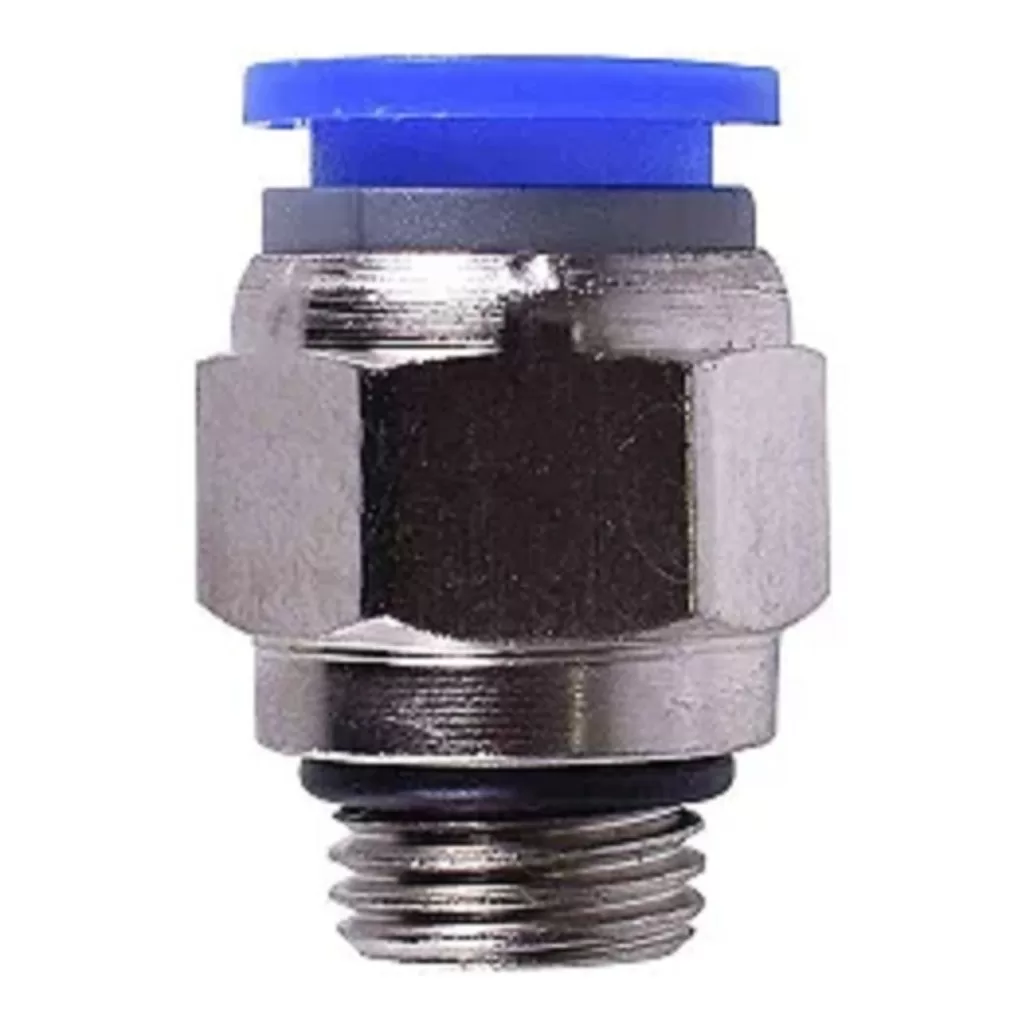 Kit 10 Conexões Pneumáticas Instantâneas Rosca 1/4bsp X 10mm