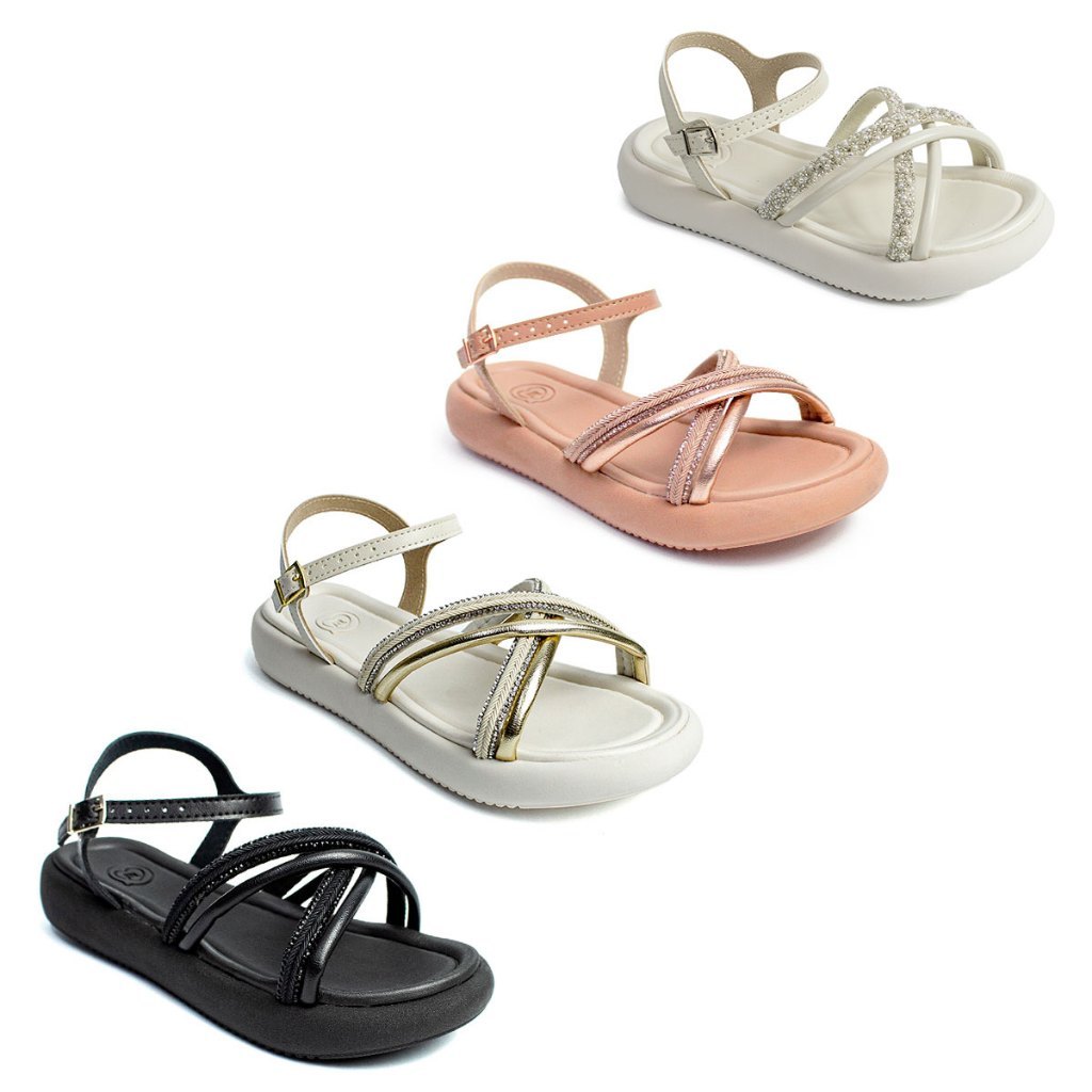 Sandália Molekinha Infantil Menina Strass Fivela 2359.102