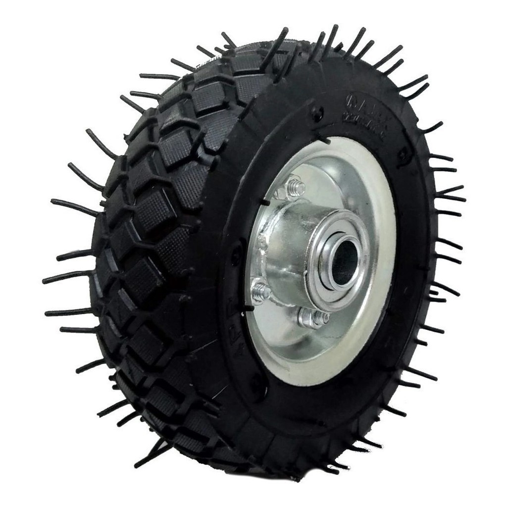 Roda Completa Pneumática 6×2 para Carrinho de Carga  Alta Capacidade de Carga e Amortecimento de Imp