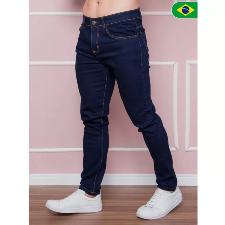 calça jeans masculina skynny com laycra linha pre