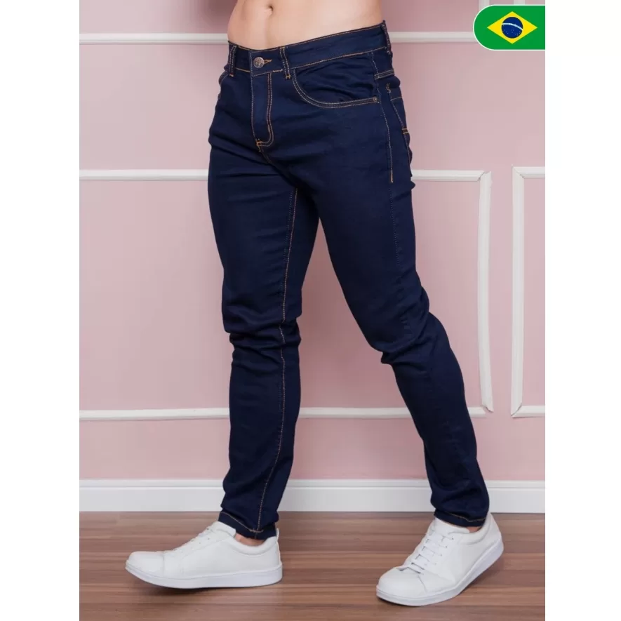 calça jeans masculina skynny com laycra linha premium
