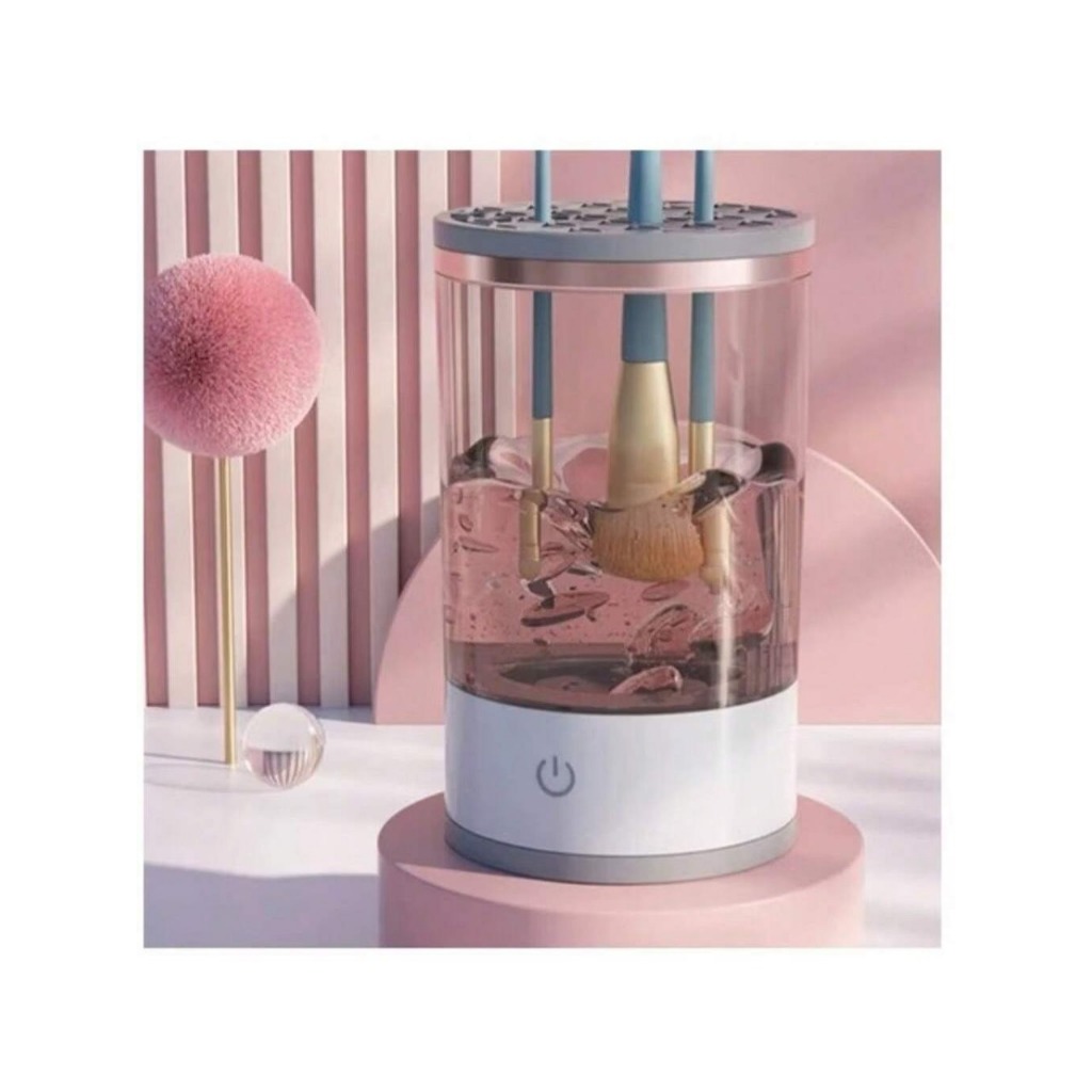 Pincel de maquiagem limpador elétrico lavagem e secagem tudo em um artefato de lavagem de pincel tot