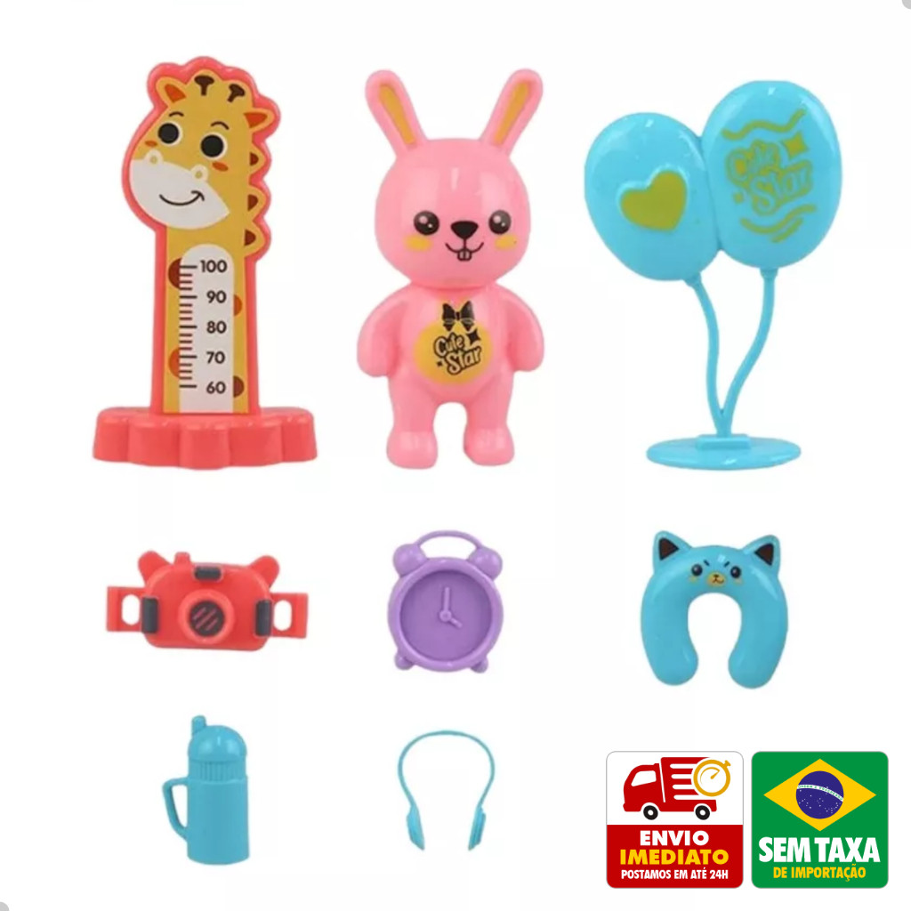 Kit Acessorios para Boneca Brinquedos Parque Diversoes DuteToys DTY1113