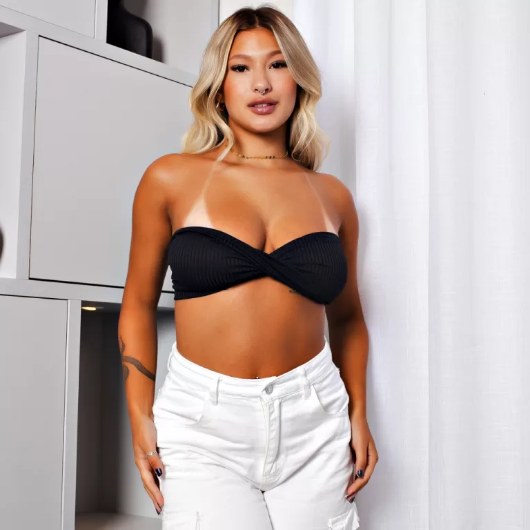 Cropped Top Com 8 Amarrações Diferentes Fashion 