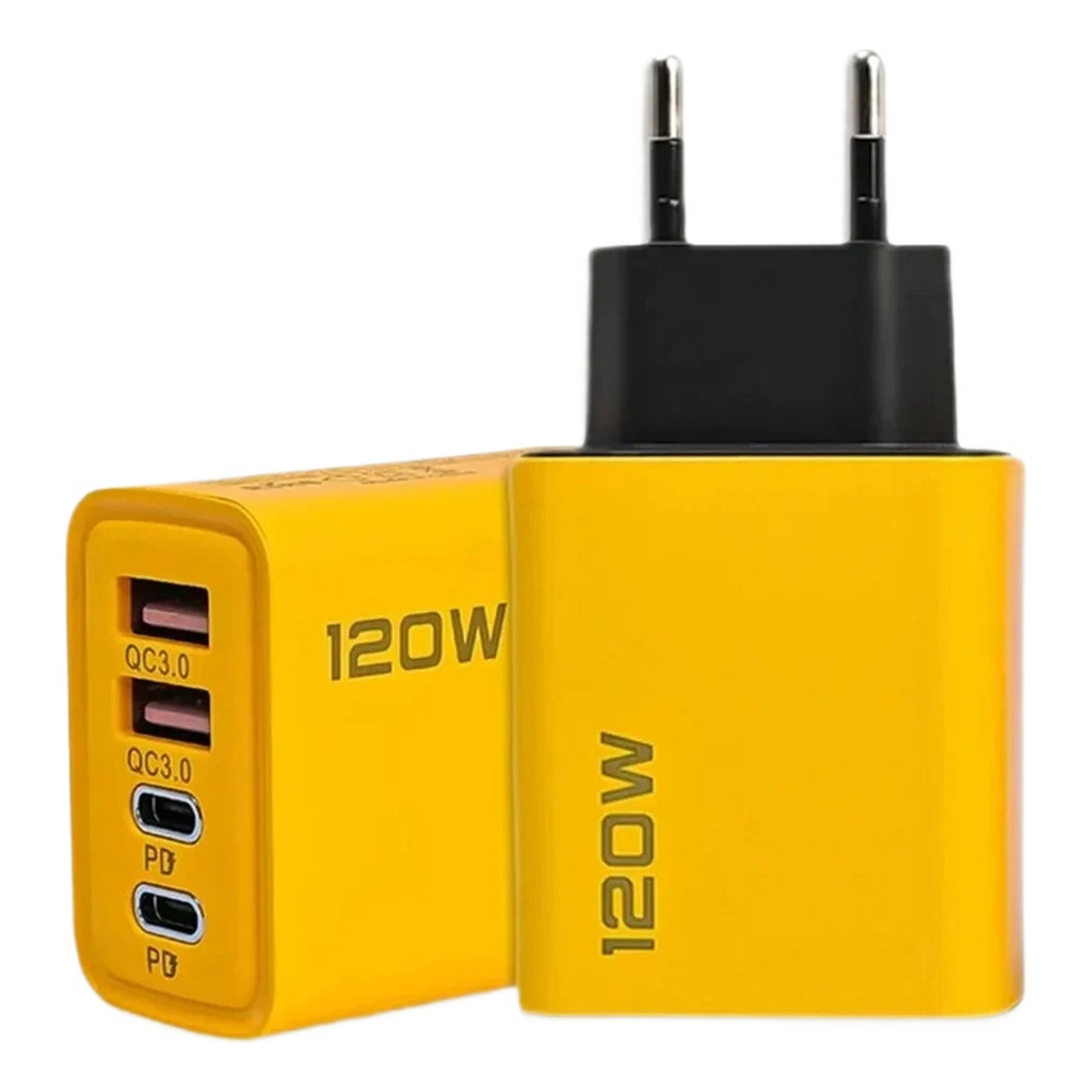 Carregador Rápido Tipo C 120w Usb 4 Saída Compativel Xiaomi