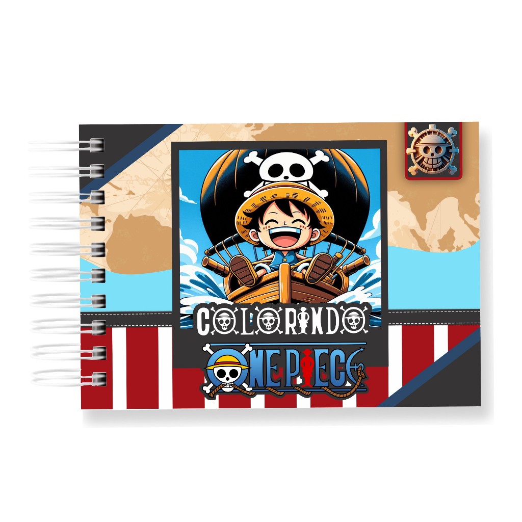 Livro de Colorir ONE PIECE 50 Folhas 180G Caderno de Desenho Pintura Coloring Book SEM PERSONALIZAÇÃ