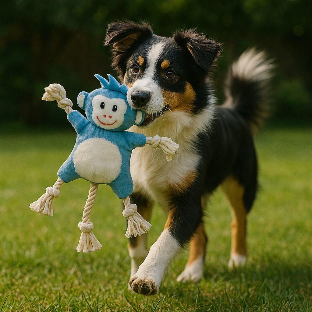 Brinquedo de Pelúcia com Corda Diversos Modelos Animais – Cães e Gatos – Enriquecimento Ambiental
