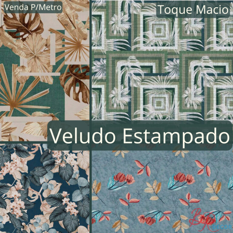Tecido Suede Veludo Estampado Century – Tape