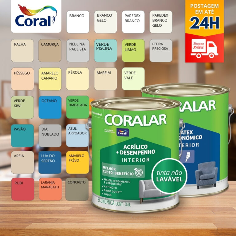 Tinta Coralar Anti Mofo Acrilica Parede 3,6 Litros