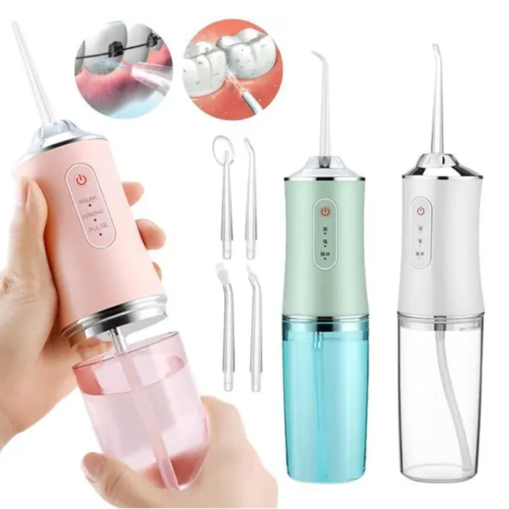 Irrigador Oral Fio Dental Portátil Para Viagem Em Casa 3 Modos De Limpeza 220ML