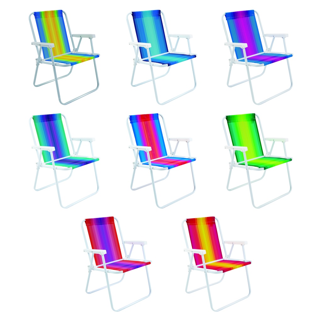 Cadeira de Praia Varanda Piscina Alta de Aço 110 kg