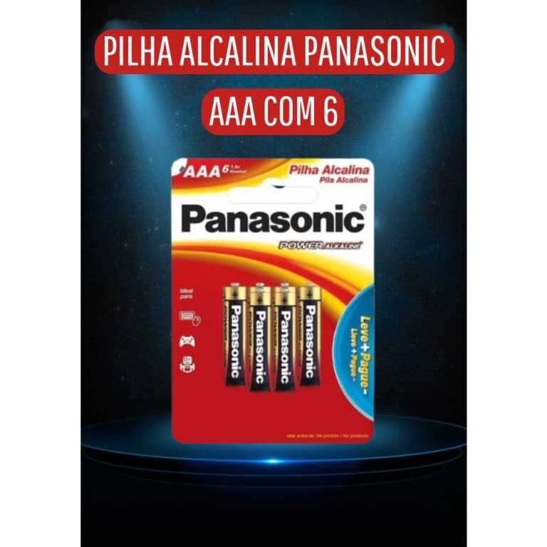 Pilha Alcalina Panasonic AAA Com 6