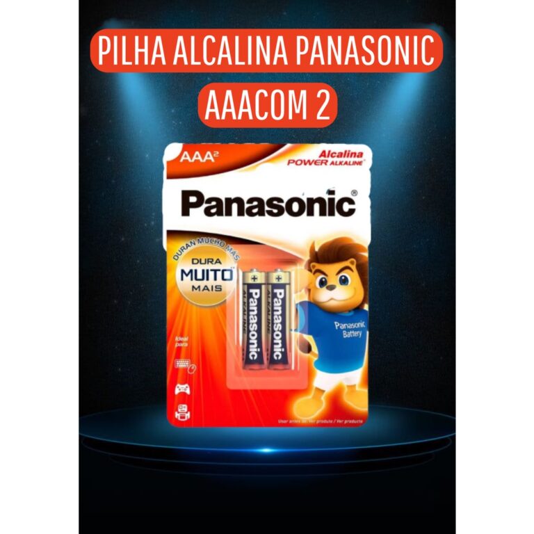 Pilha Alcalina Panasonic AAA Com 2