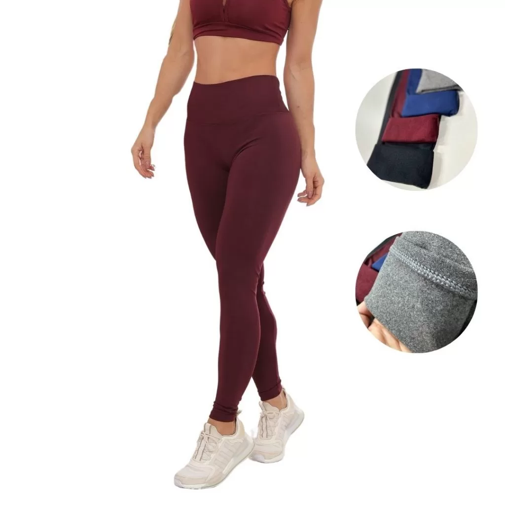 Calça Feminina Flanelada Peluciada Calça de Frio Inverno Legging Térmica