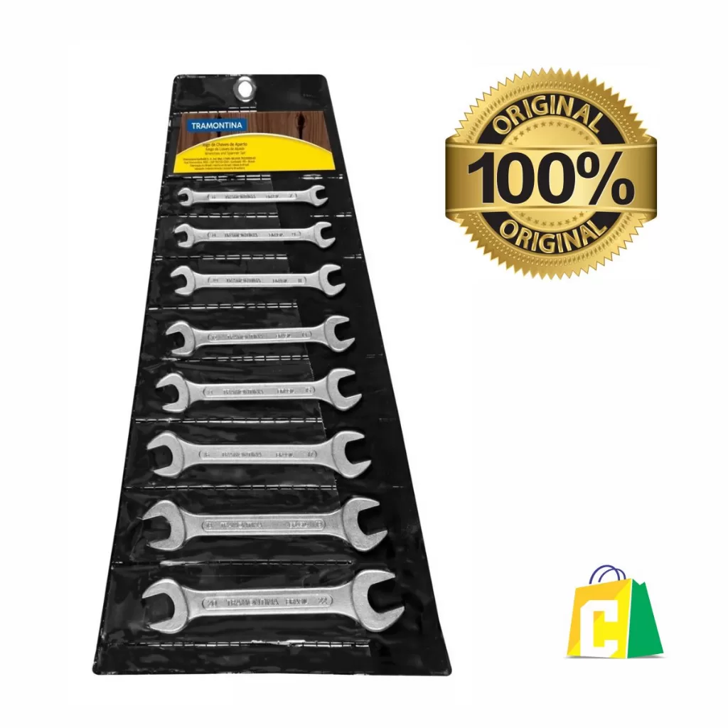 Jogo De Chaves Boca Fixas 6 A 22 Corpo Em Aço Cromado 8pcs Tramontina