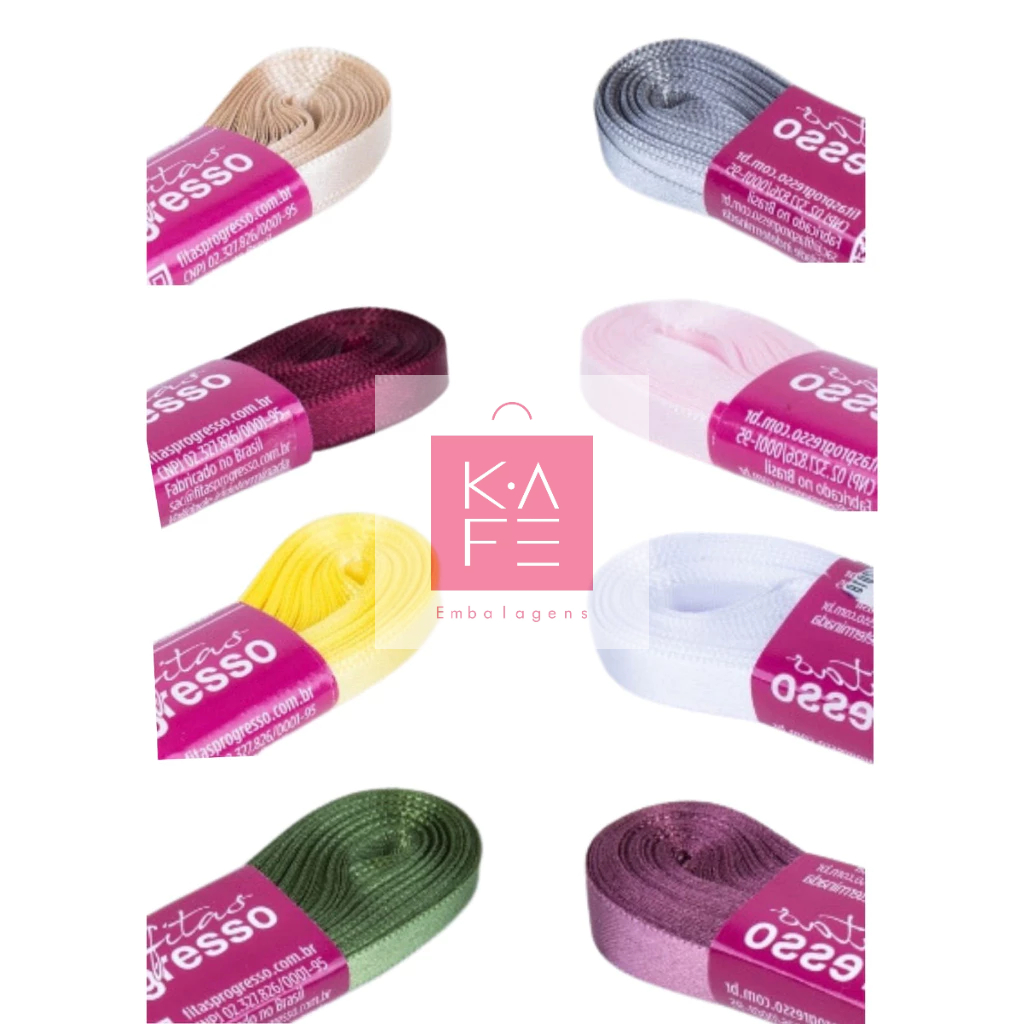 Fita de Cetim Color N1 Para Bem Casado e Doces 7mm 10 Metros