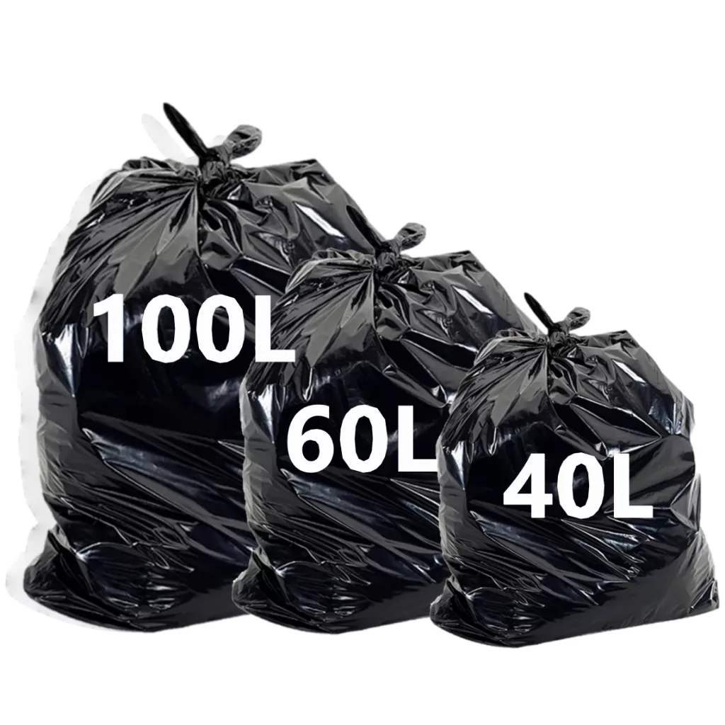 Saco de Lixo Preto Reforçado 20L/40L/60L/100Litros