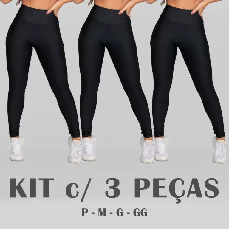 Calça Legging Academia Cintura Alta Suplex Tecido