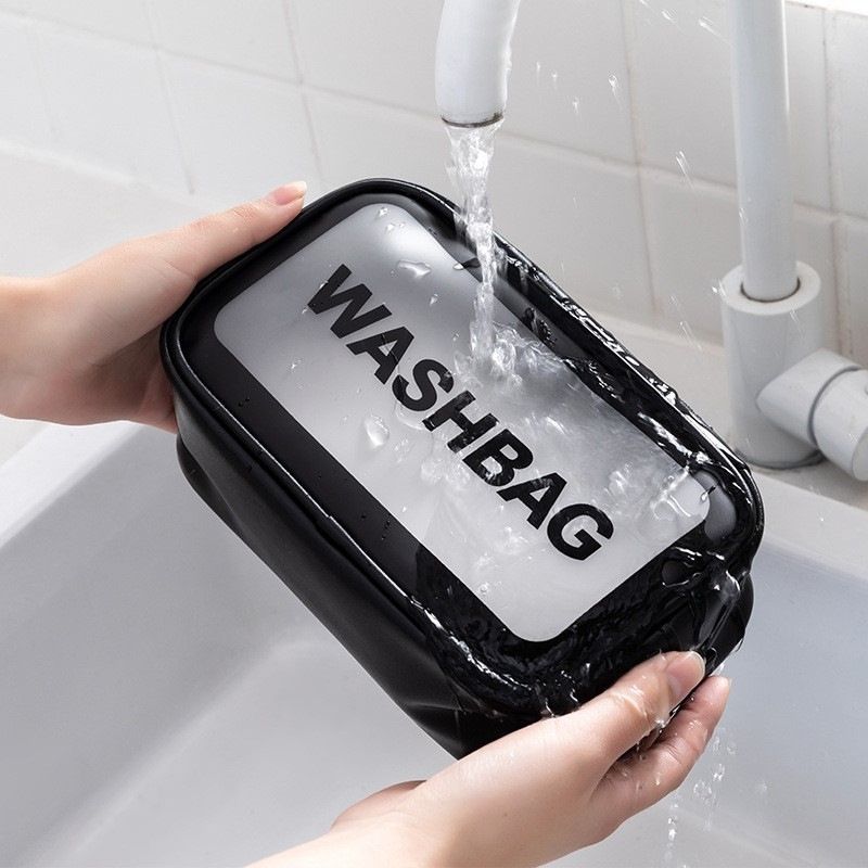 Trompete Preto Bolsa Necessaire Maquiagem Cosméticos Divisória Mala Viagem À Prova dágua das