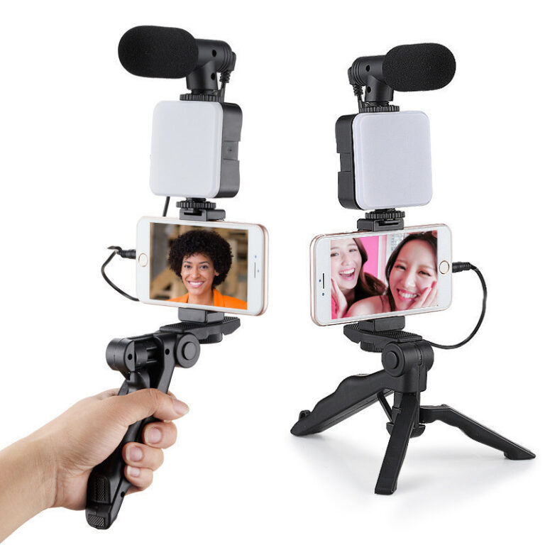 Tripé Estabilizador de Mão kit 5 em 1 gimbal Mic