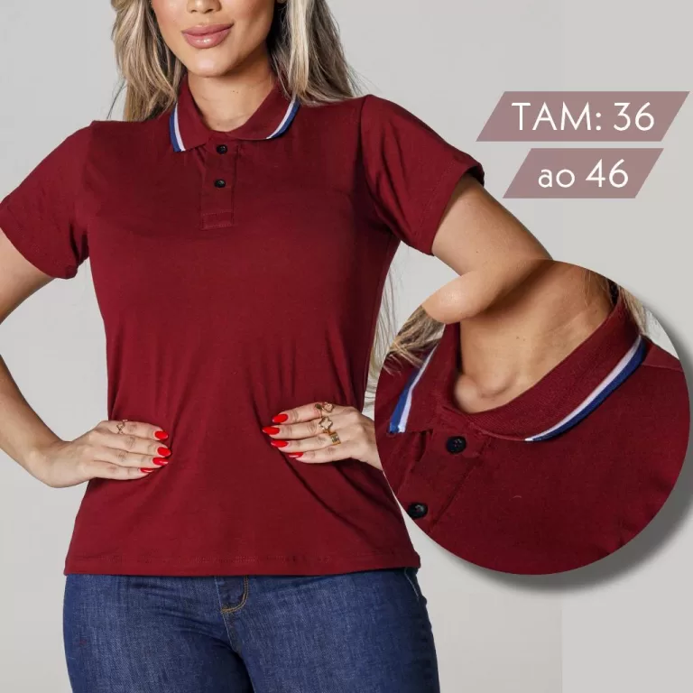 Blusa Camisa Gola Polo Feminina Casual Trabalho 10