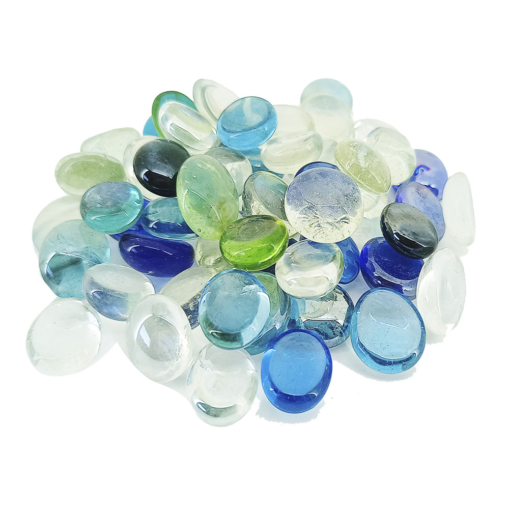Kit Pedras Decorativas De Vidros 250g Na Rede Para Vaso Aquário Lago Decoração