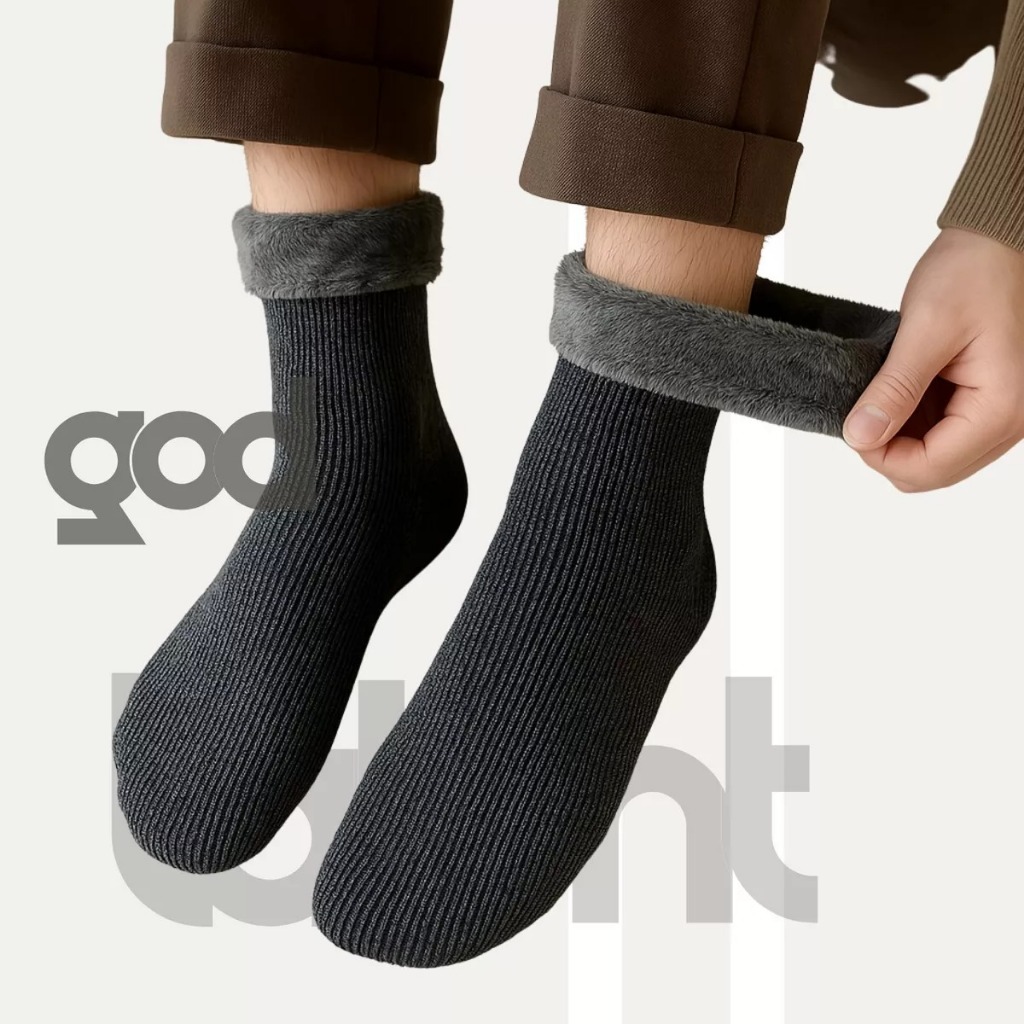 Kit 2/4/6 Meia Térmica Frio Inverno QuenteForrada Grossa Meias Confortavel