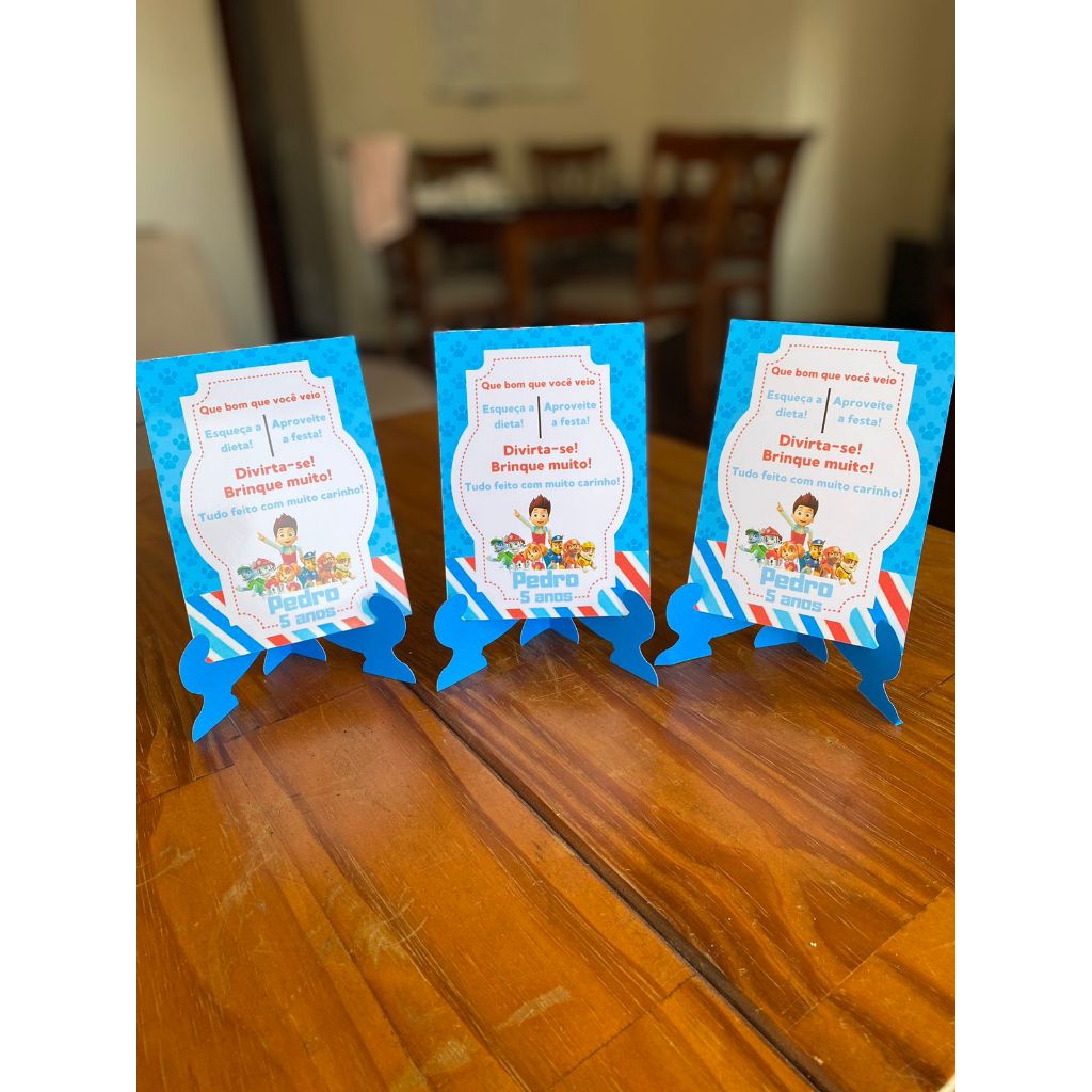 15 Unidades Agradecimento centro de mesa TODOS OS TEMAS