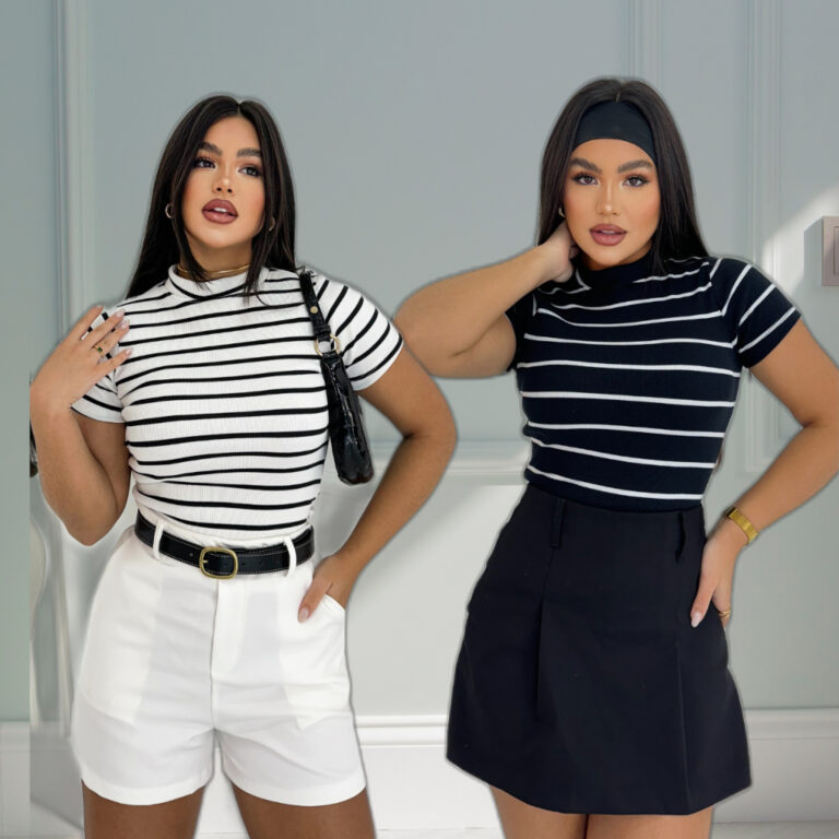 CAMISETA BLUSA LISTRADA MODA 2025 TENDENCIA VERÃO