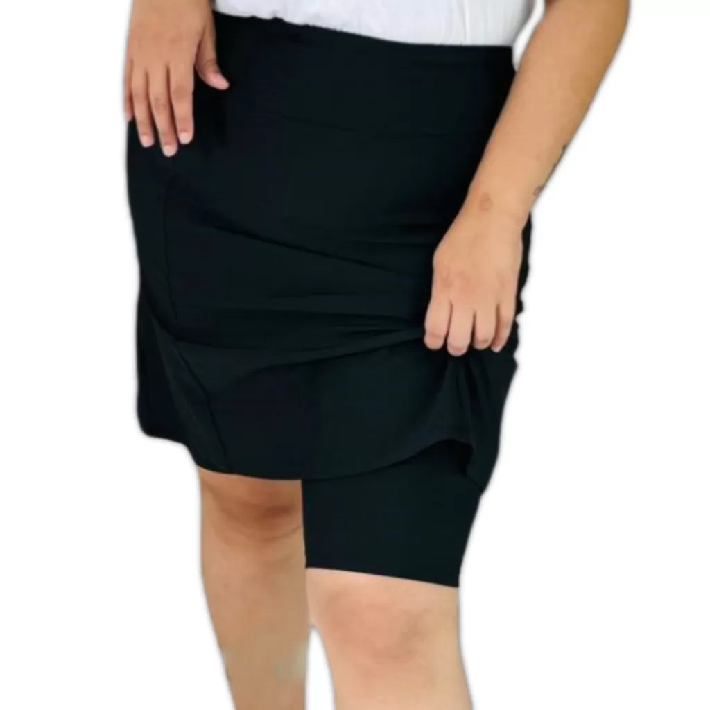 Saia Short Fitness Moda Evangêlica Plus Size Academia Caminhada Cristã G1 E G2
