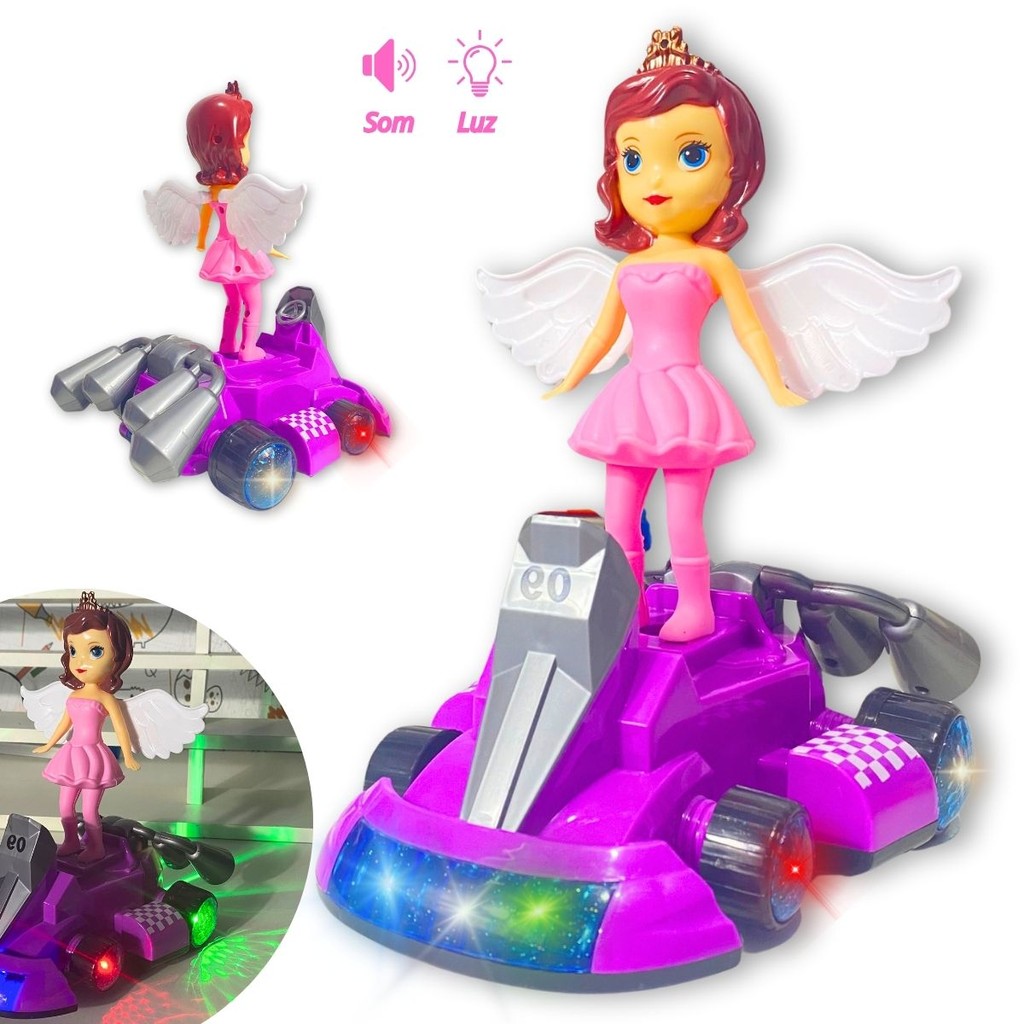 Brinquedo Infantil Boneca Musical Princesa Anjo C/ Luz e Som