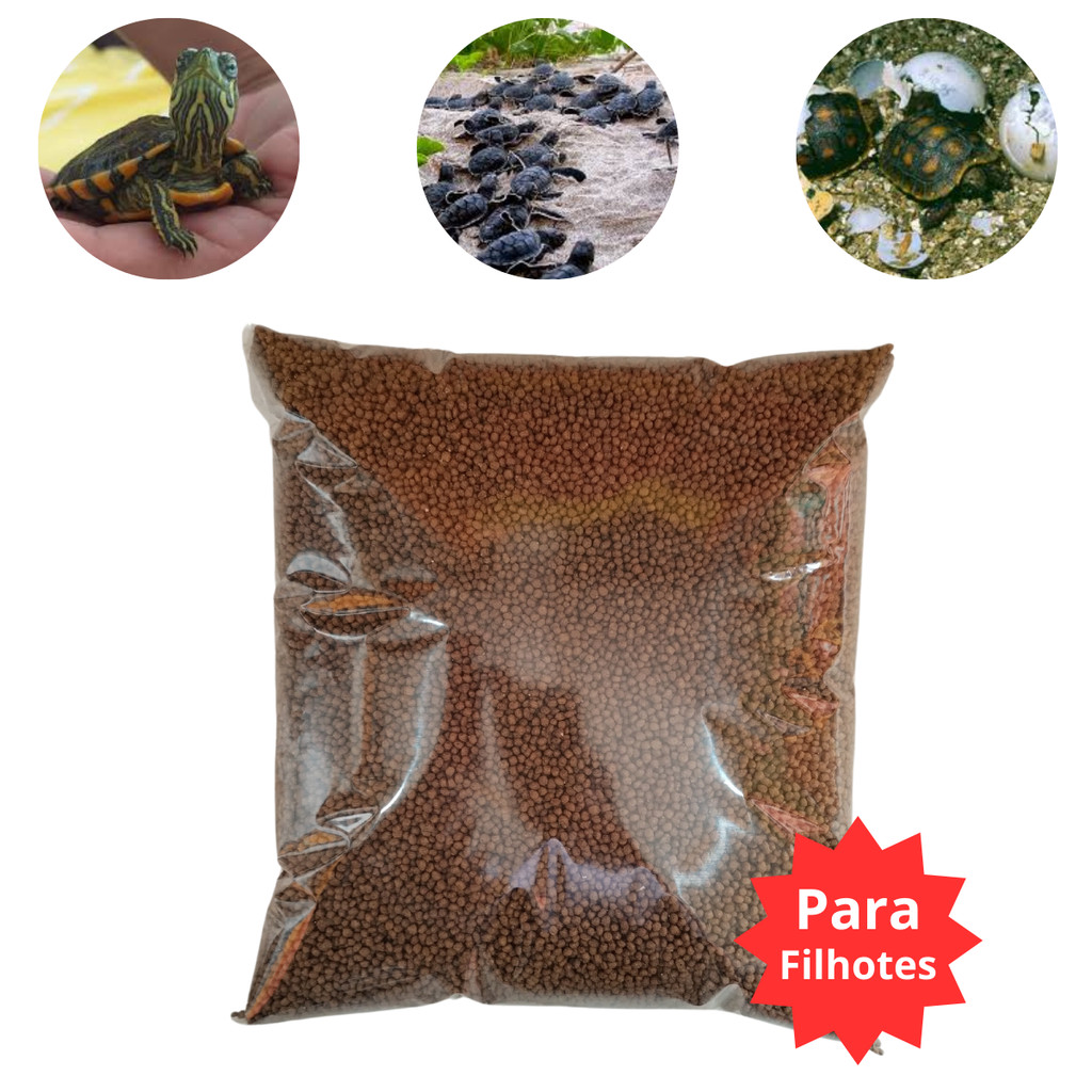 Alimento para Tartaruga Filhote ou Reptéis em Geral 300g, 500g e 1kg