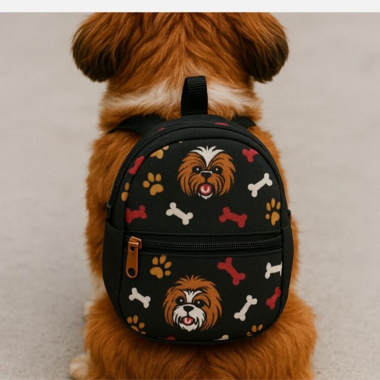 Coleira com Mochila Peitoral Para Pet Cães Gatos 