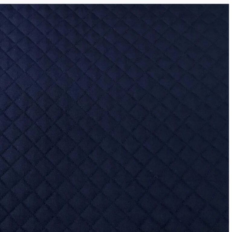 TECIDO MATELASSADO SARJA AZUL MARINHO RETO COM LIN