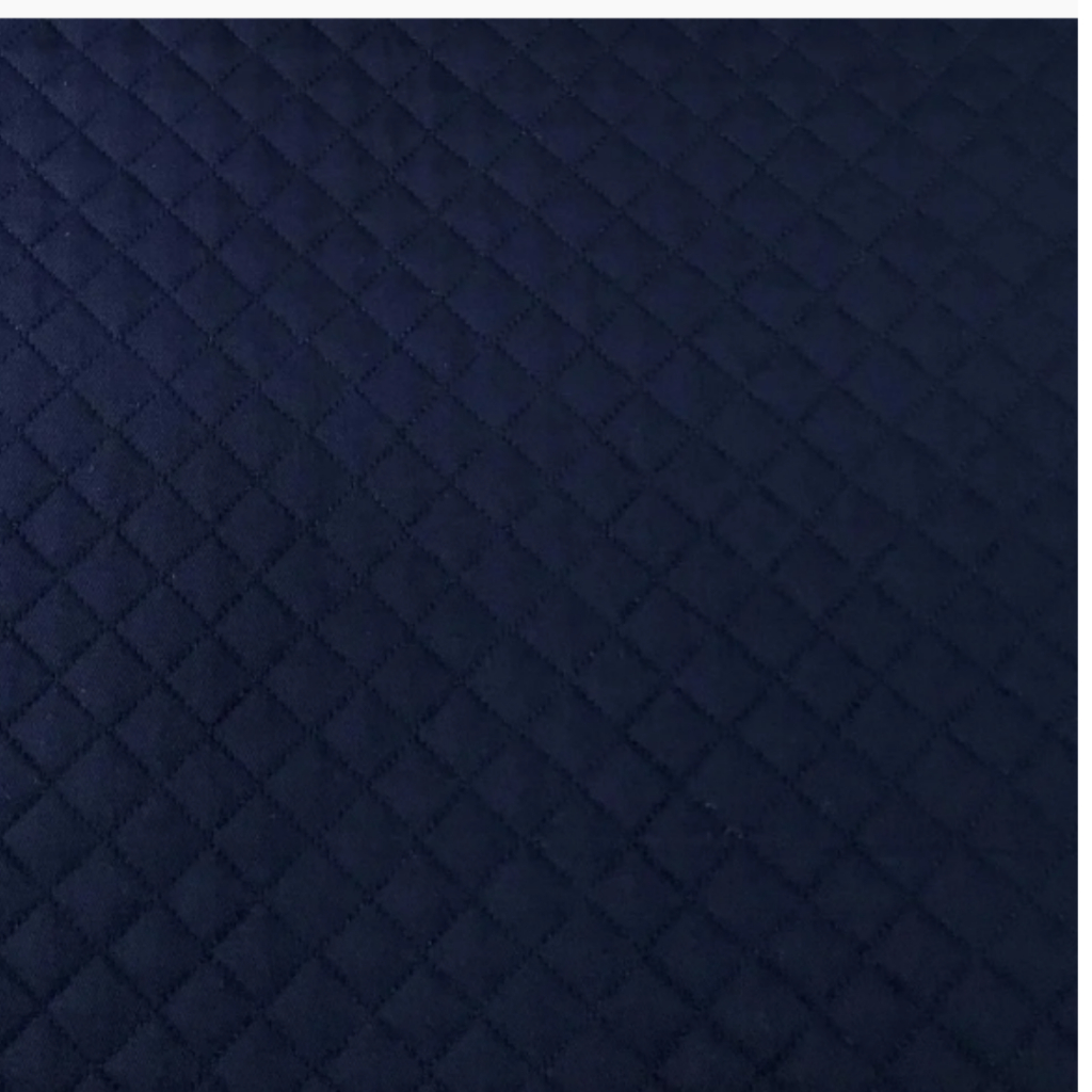 TECIDO MATELASSADO SARJA AZUL MARINHO RETO COM LINHA AZUL- PREÇO DE 0,50 X 1,50