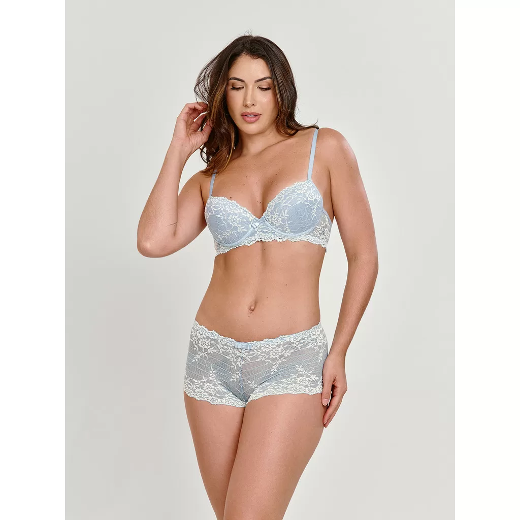 Conjunto de Calcinha e Sutiã em Renda Bicolor elegância e Conforto para o Seu Dia a Dia