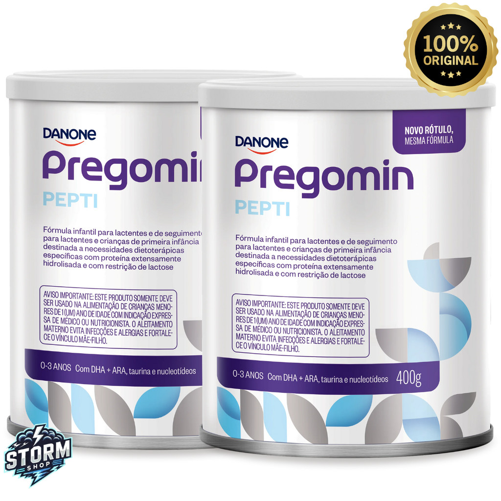 KIT C/2 LATAS PREGOMIN PEPTI 400G