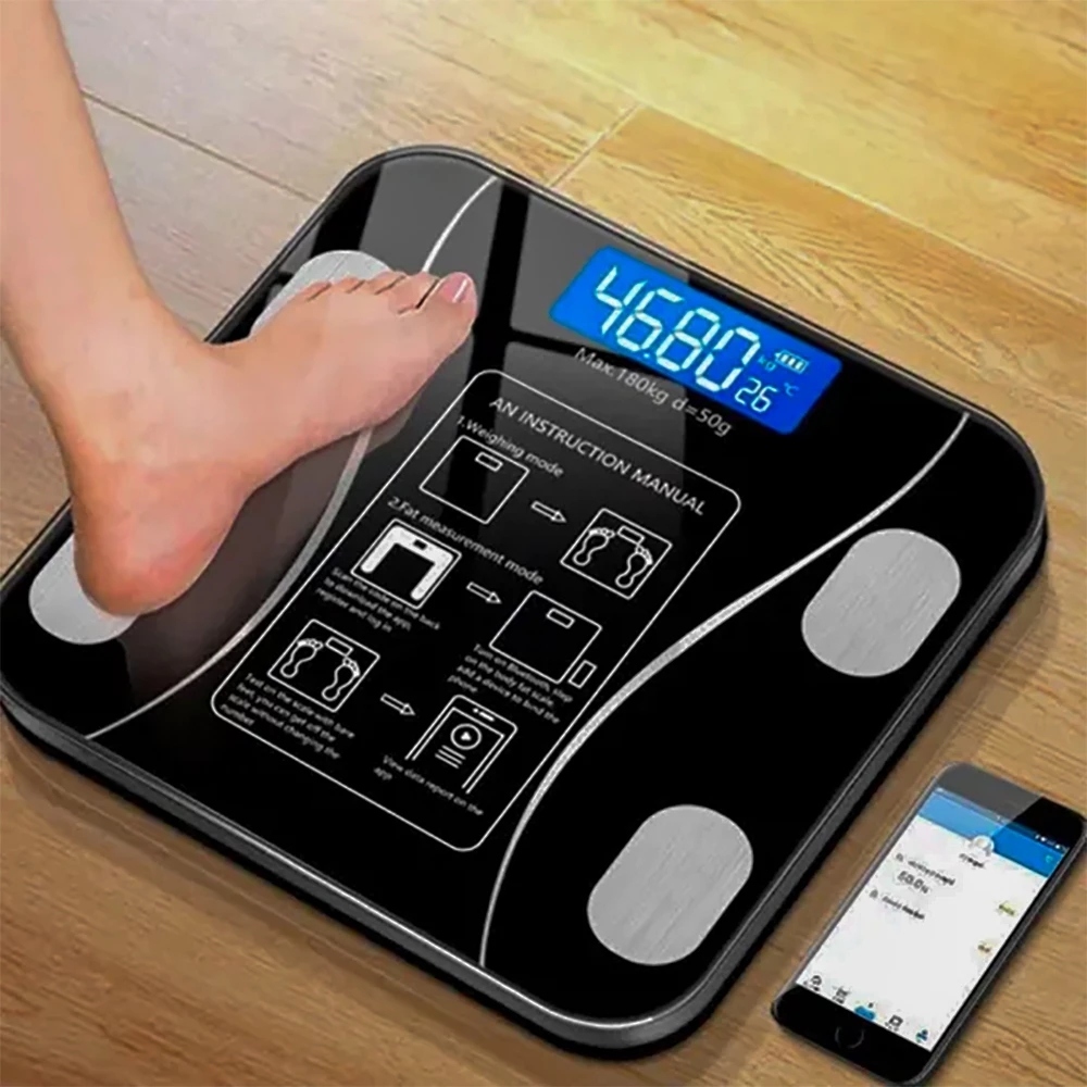 Balança Digital Bioimpedância até 180kg Bluetooth com App (ou outras opções de balanças)