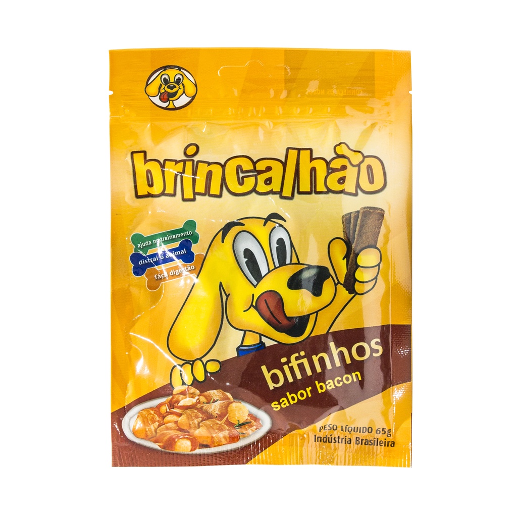Petisco para Cachorro Bifinho Bacon Brincalhão 65g