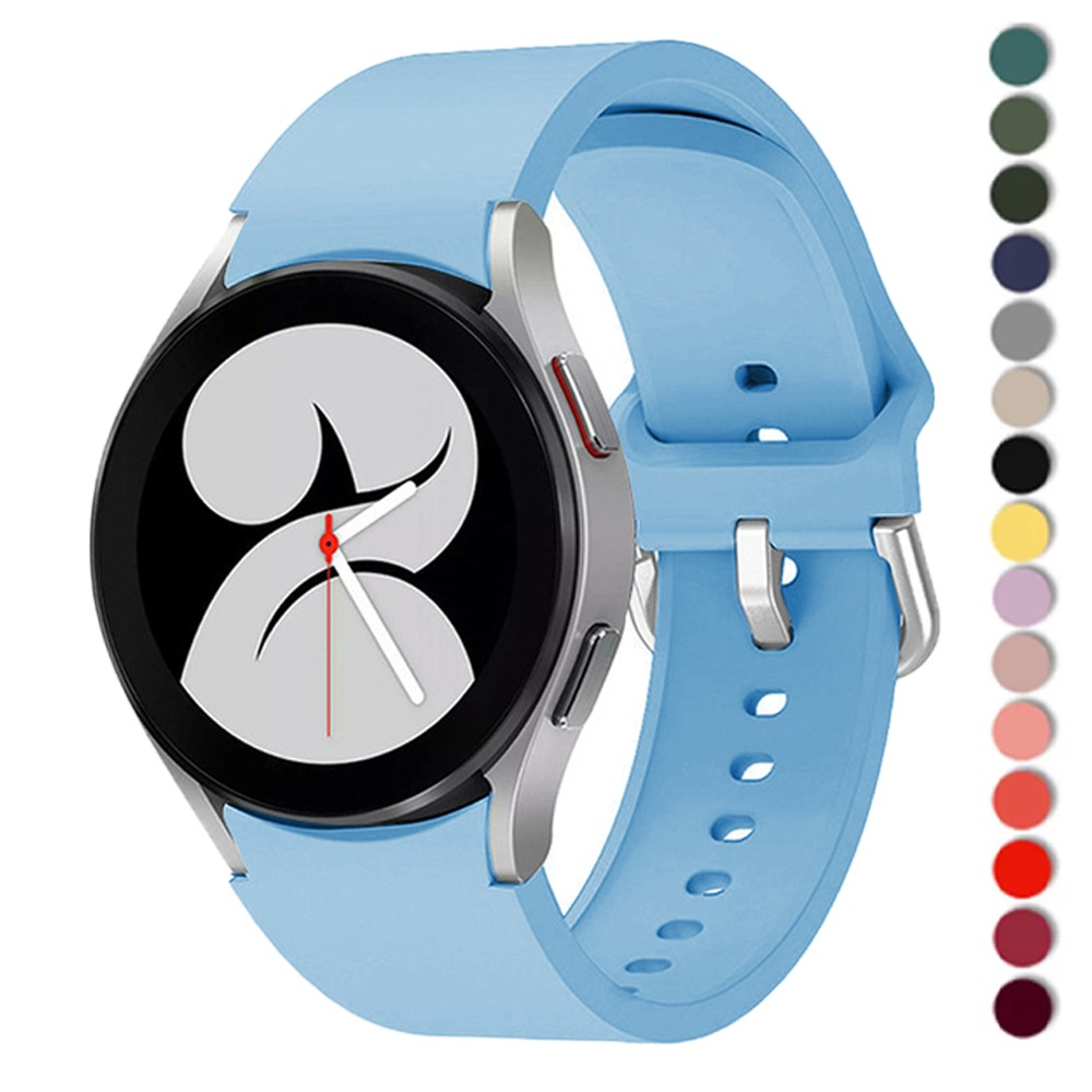 Pulseira de Silicone Para Samsung Galaxy Watch 7 6 5 4 FE 40mm 44mm Watch6 Watch7