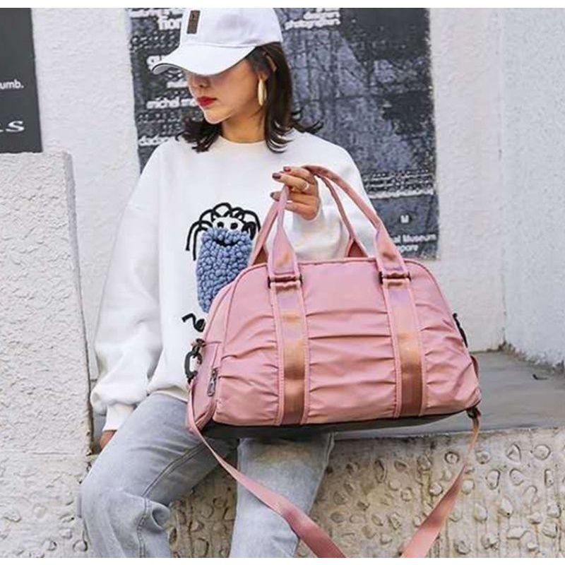 Bolsa mala academia e viagem feminina com alça transversal e impermeável 8222 VT