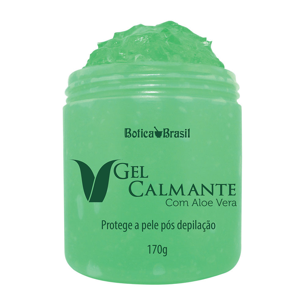 Gel Calmante pós depilação com Aloe Vera Suaviza Hidrata Protege a pele  170g