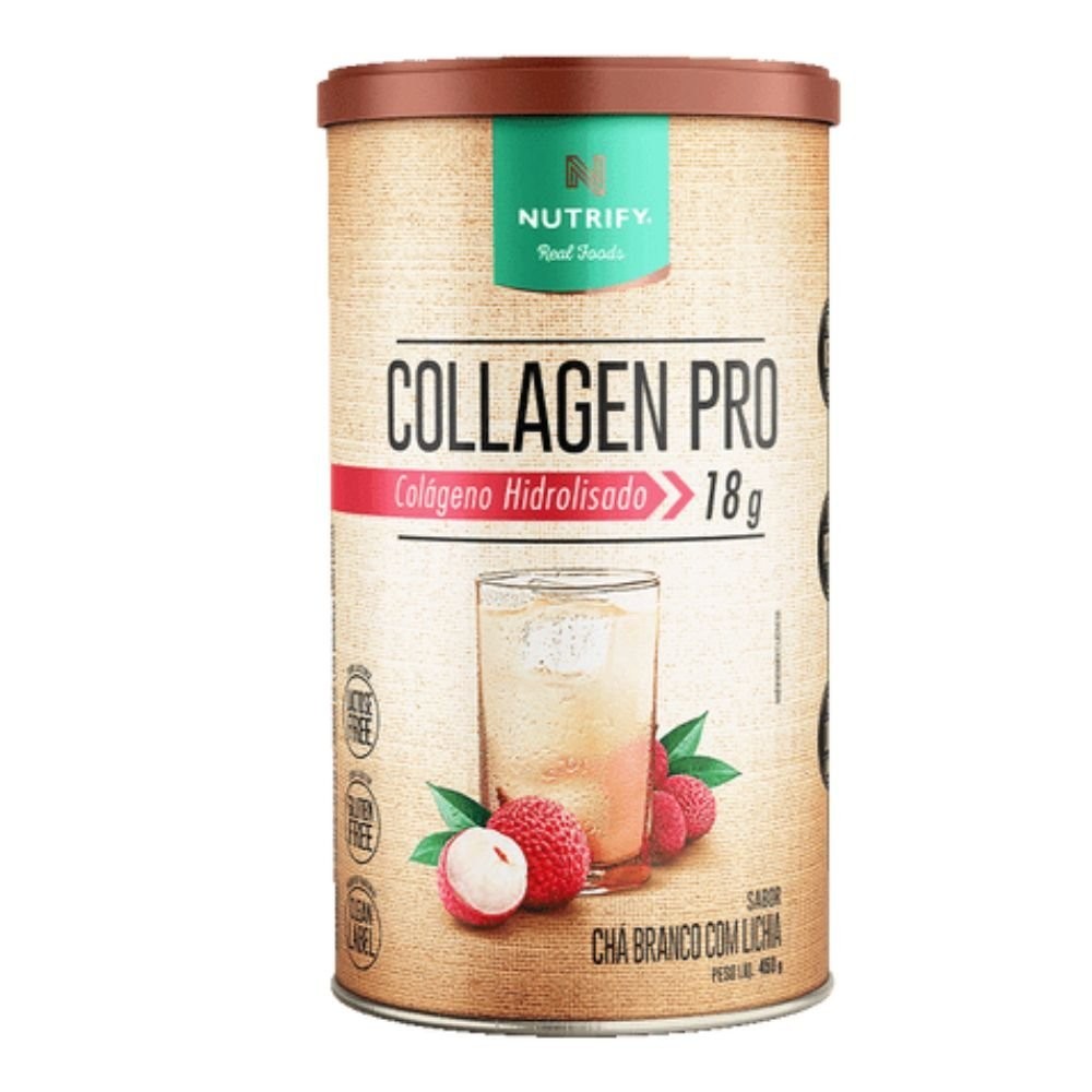 Collagen Pro 450gr Sabor Chá Branco com Lichia