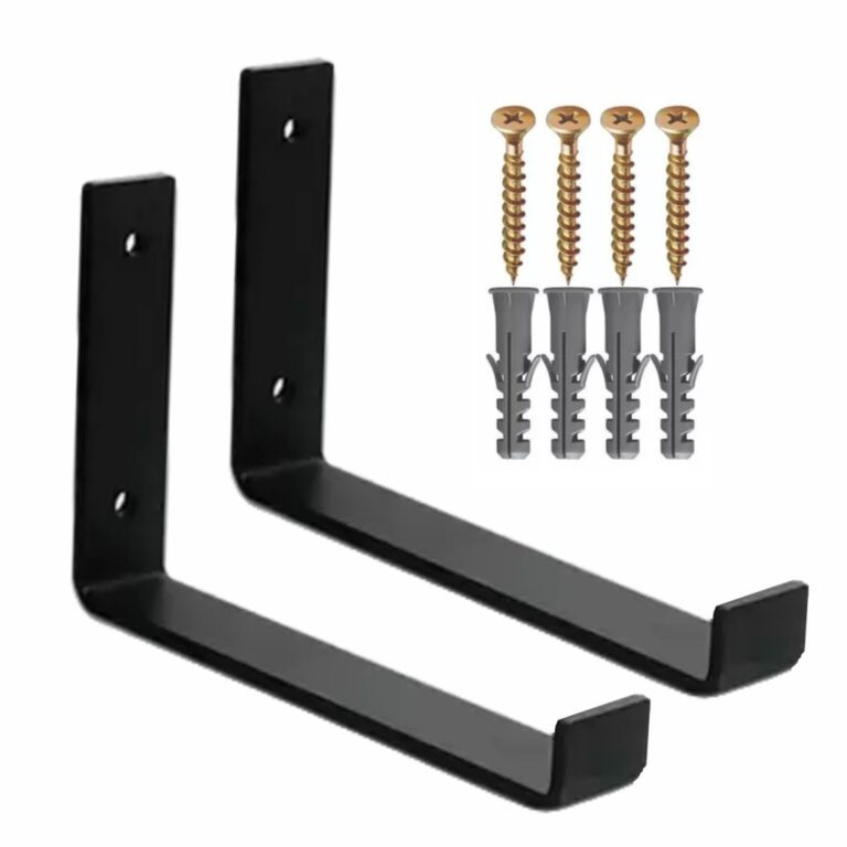 2 Peças Mão Francesa Invertida 20cm Preta
