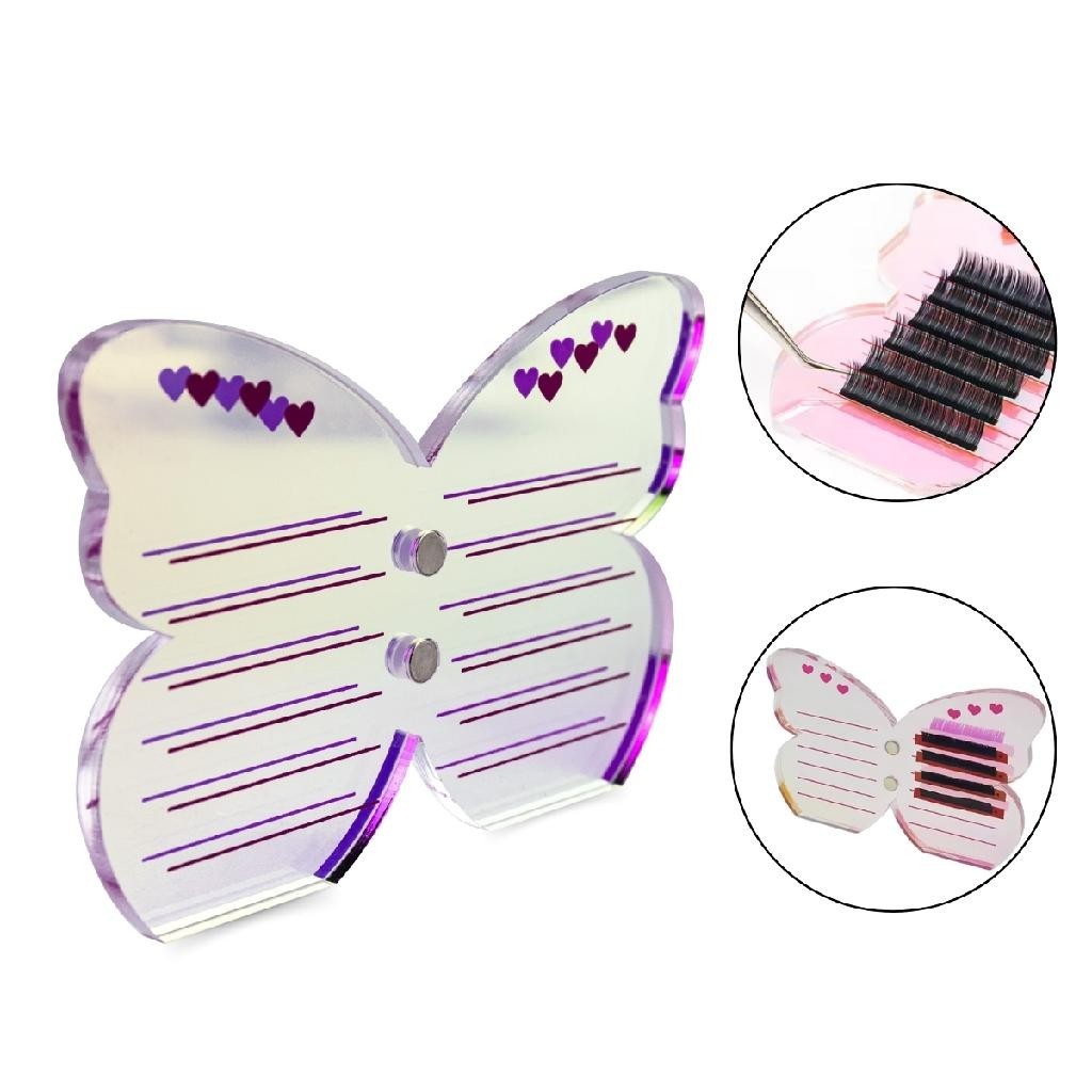 Suporte Acrílico Borboleta Imã Lash Designer Extensão Cílios