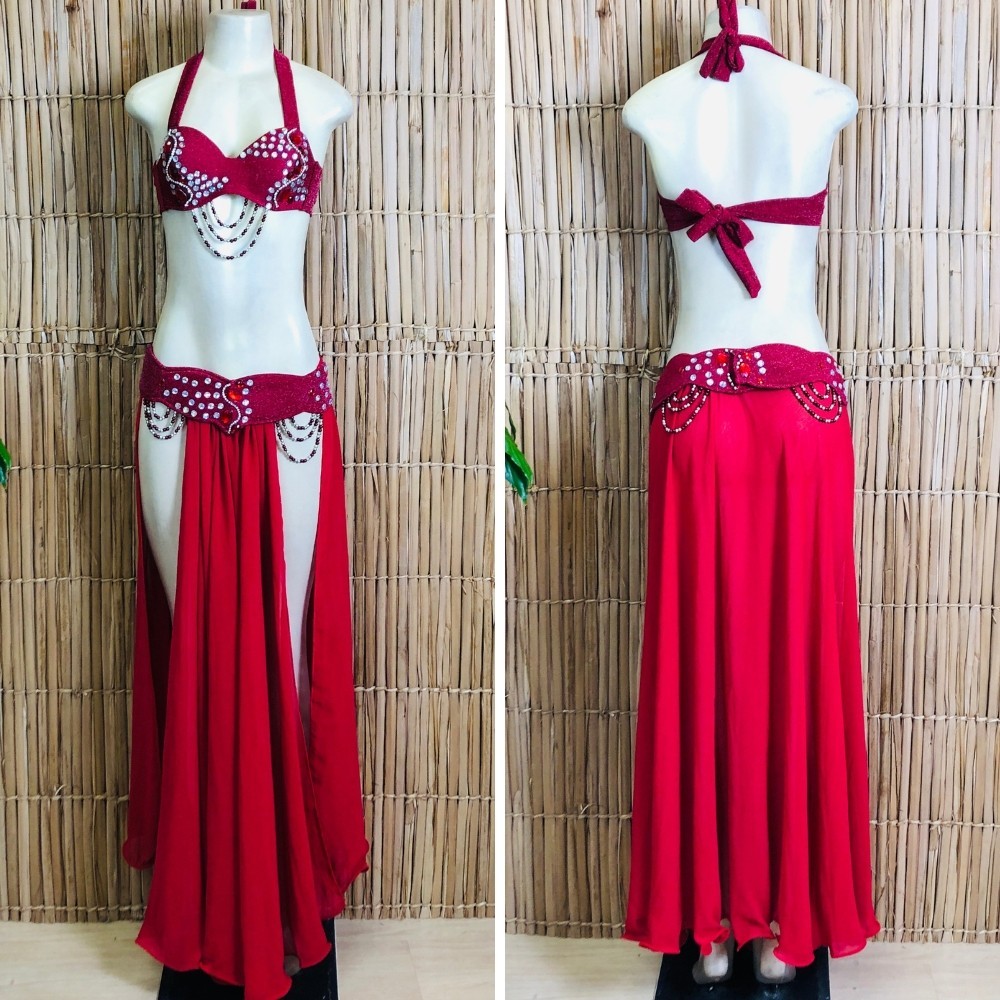 [Liquidação] Dança do Ventre Traje Bordado Completo – Pronta Entrega – TPCL-790